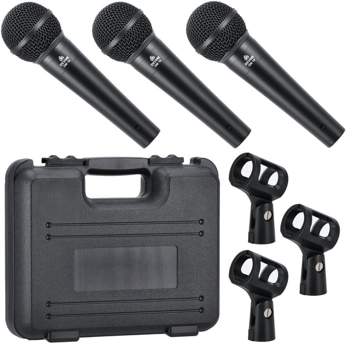 Dynamische Microfoonset 3x - Met gratis lessen - Devine DM 10 - Multikleur