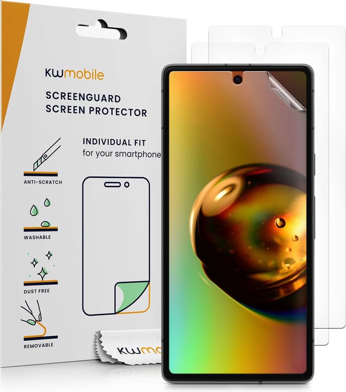 kwmobile 3x screenprotectors geschikt voor Google Pixel 7a - beschermende folie voor smartphone