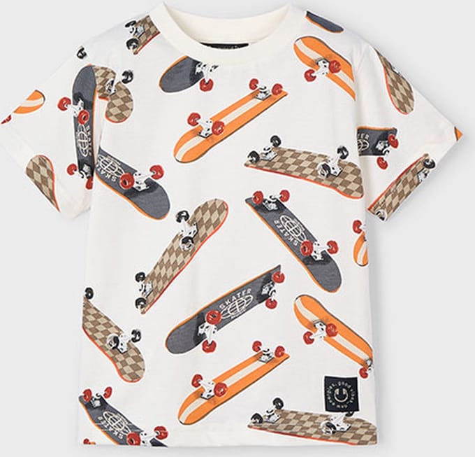 MAYORAL - T-shirt - Maat 92 - Jongens - wit -