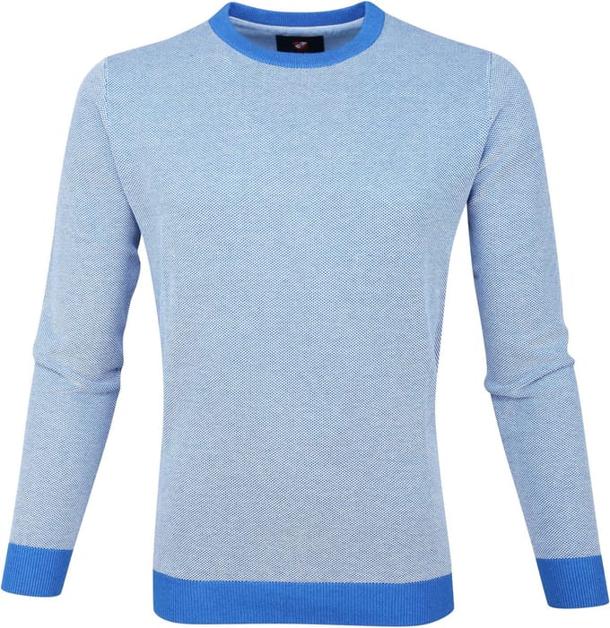 Suitable Katoen Pullover Thomas Blauw - Maat XXL - Heren - Sweater
