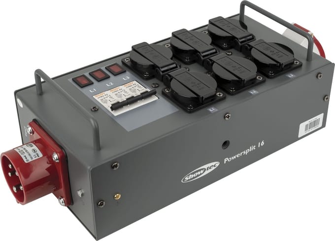 Showgear Split-Power 16 CEE 16 Split mit Sicherungen - Stroomverdeler
