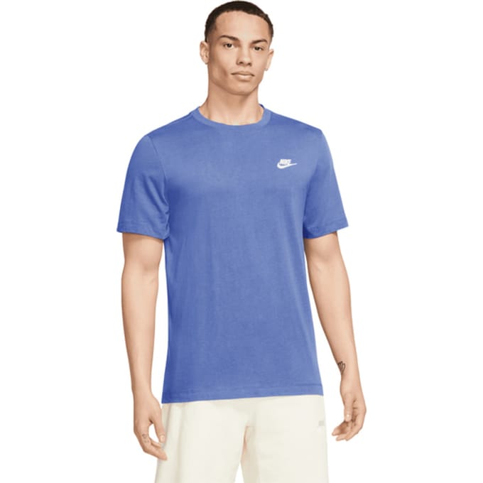 Nike T-shirt Heren Club Tee Blauw - Maat S