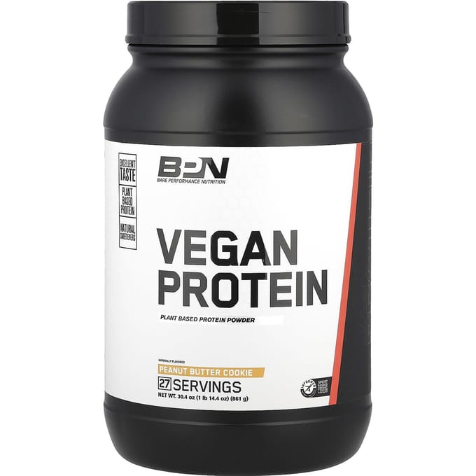 BPN, Vegan Protein, Pindakaaskoekjes, 1 lb 14.4 oz (861 gram)