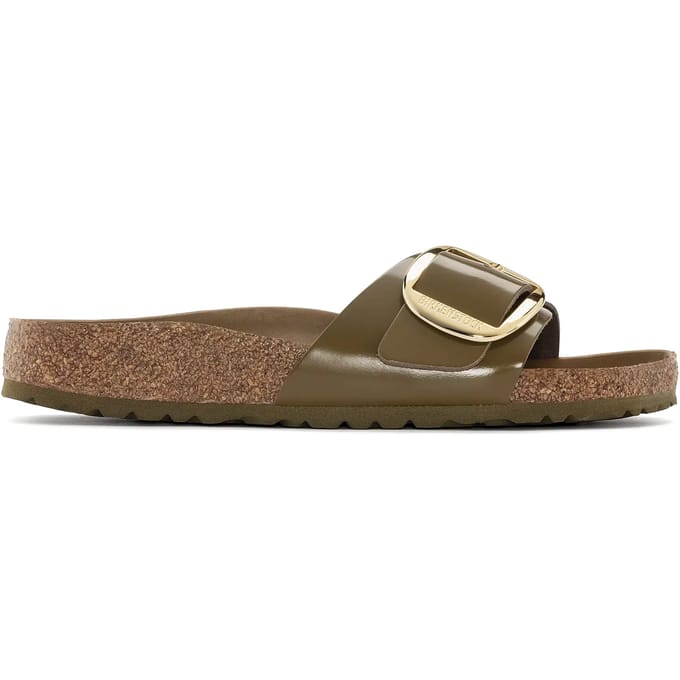 Dames muiltjes Birkenstock Madrid Big Buckle Natural Leather Patent