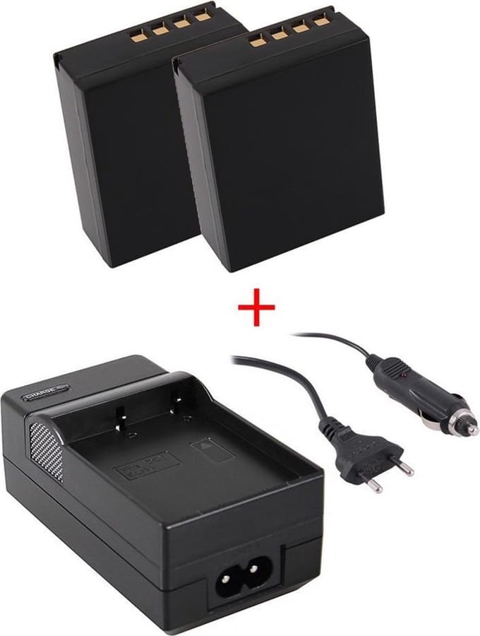 Huismerk 2 x camera-accu's BLH-1 voor Olympus + oplader