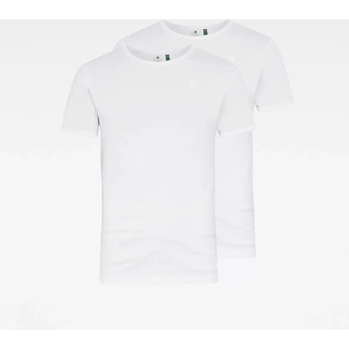 G-Star RAW T-shirt Basic 2 Pack White Mannen Maat - S