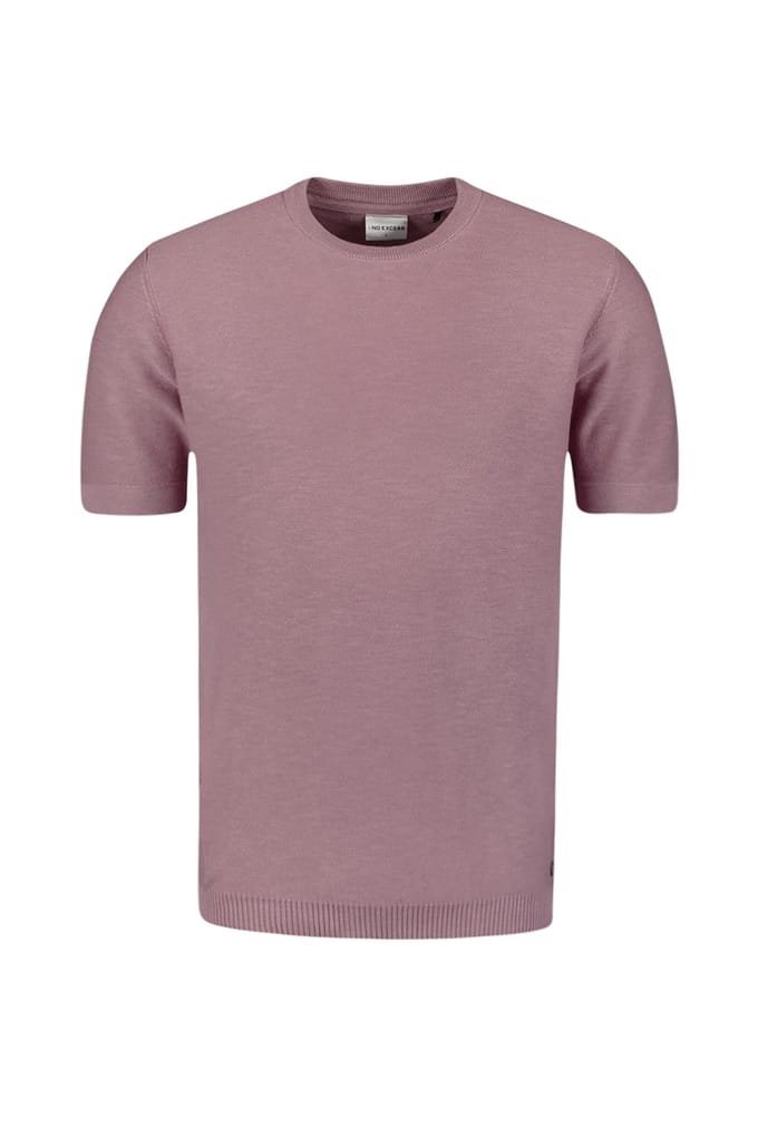 No Excess Pullover Short Sleeve Crewneck Solid Slub Knit Mauve Größe: XL | Pullover Outlet | Herren | Violett