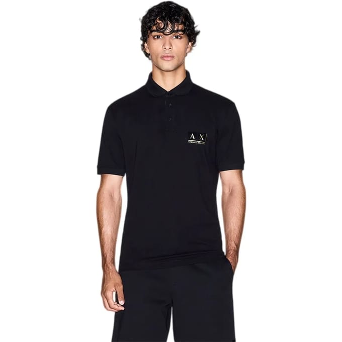 Armani Exchange herenpolo met patch