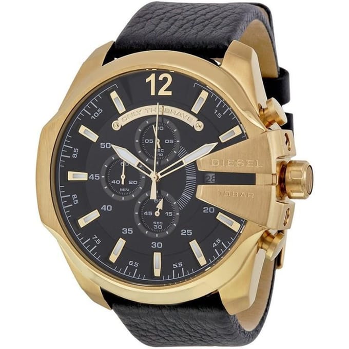 Diesel Mega Chief DZ4344 Herenhorloge 51 mm - Goudkleurig