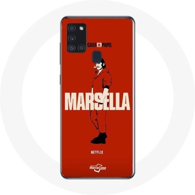 Samsung Galaxy A21S hoesje La casa de papel Marsella tekening