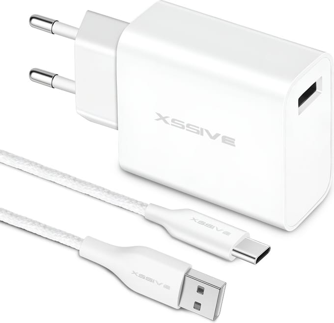 Power Adapter met USB-A naar USB-C Kabel - 1 Meter - 18W - Quick Charge