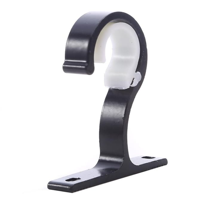 Supports de tringle à rideaux en alliage d'aluminium, pour décoration d'intérieur noir