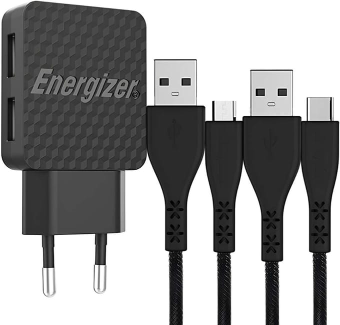 Energizer AC2BEULCMM oplader voor mobiele apparatuur Universeel Zwart AC Buiten