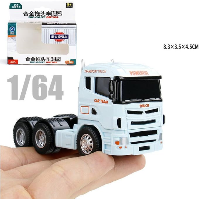 1:64 Scania Container Vrachtwagen Amerikaanse Container Vrachtwagen Minatuur Model Speelgoed Transport Voertuigen Metaal Diecast Trailer Met Pull Back