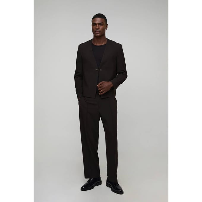 Oversized Boxy Blazer | Chocolate | Size 44