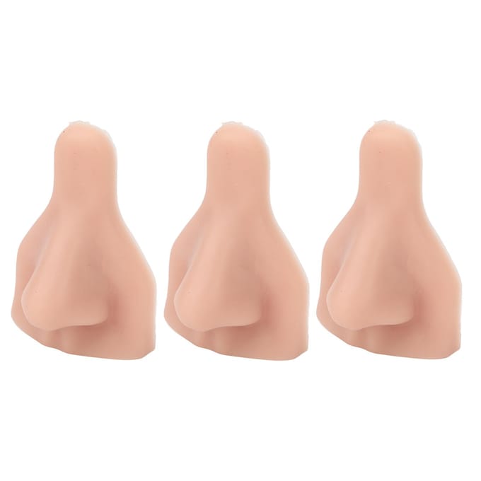 3 STUKS Siliconen Neusmodel Zacht Flexibel Herbruikbaar Simulatie 3D Siliconen Neusmodel voor Oefening beige