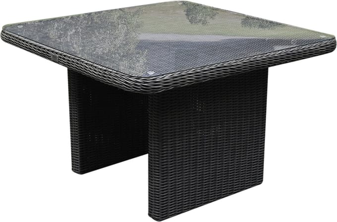 Bilbao premium lounge-diningtafel 110x110xH70 cm antraciet