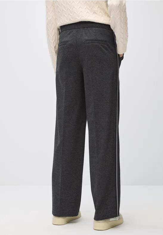 Gemêleerde broek met rechte leg