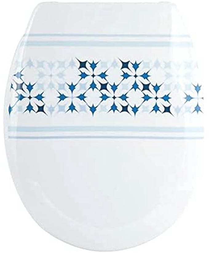 Toiletbril Blauw 45.5 x 37 cm met Zachte Sluiting - 29 Stuks
