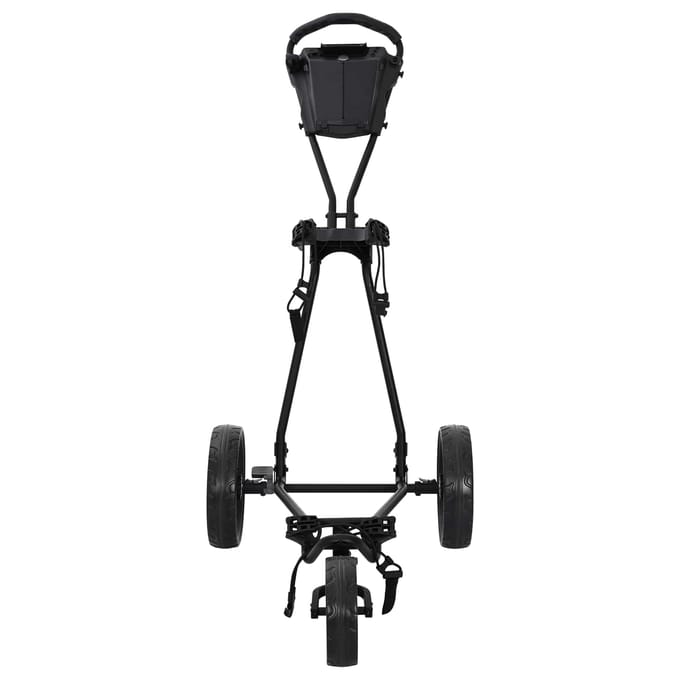vidaXL Golf trolley Zwart IJzer Opvouwbaar
