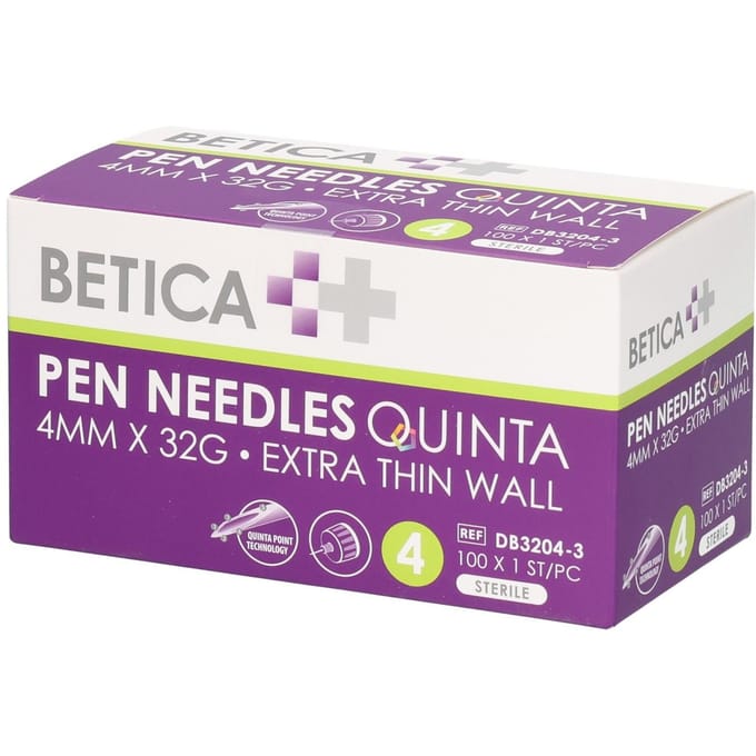 Betica Pennaalden Quinta steriel 4mmx32g 100 Stuks