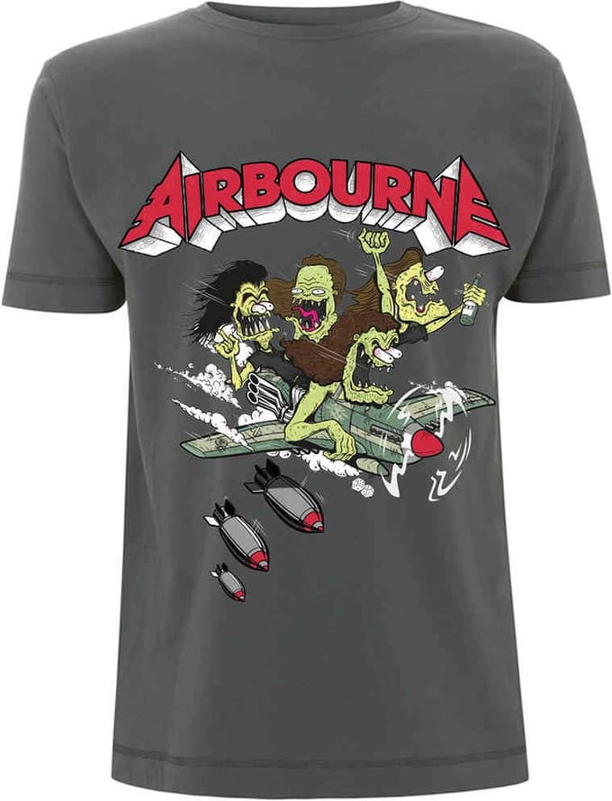 Airbourne - Nitro Heren T-shirt - 2XL - Grijs