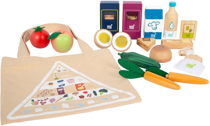 Small Foot - Houten Speeleten Vegetarisch Voedselset, 17dlg.