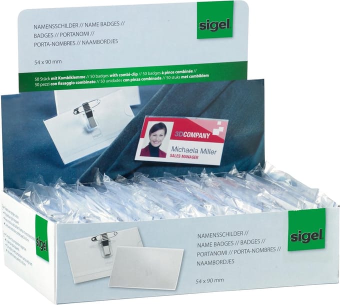 Professionele naambordjes met combilijm - 5 Stuks