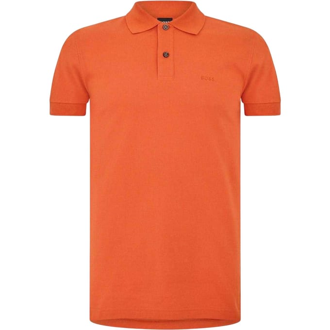 Boss Heren Firenze Katoenen Poloshirt (Donker Oranje)