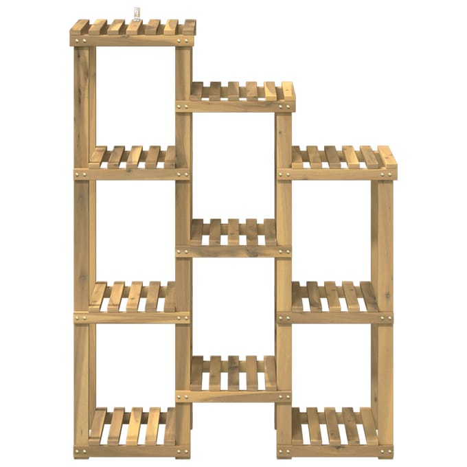 vidaXL - Plantenstand - Witgewassen - 85 - x - 30 - x - 114,5 - cm - Massief - Acacia - Hout