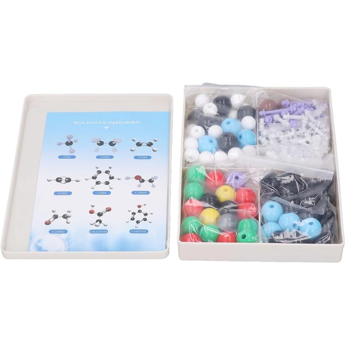189 STUKS Moleculaire Structuur Model Kleurrijk PP Educatief Organische Chemie Modelbouwpakket voor de Klas white