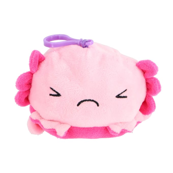 Axolotl pluche omkeer met sleutelhanger 4 assorti  10 cm