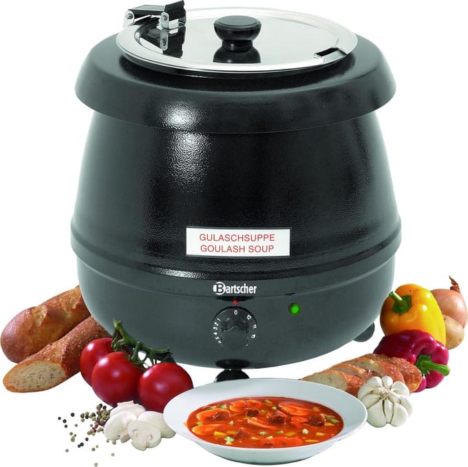 Soepketel - 9 Liter - Zwart - Bartscher 100054