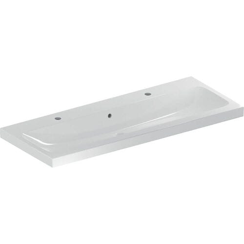 Geberit iCon Light washbasin 120 cm with 2 tap holes and overflow 501.837.00.1