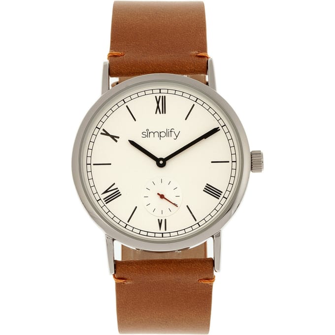 Vereenvoudig het 5100 horloge met leren band