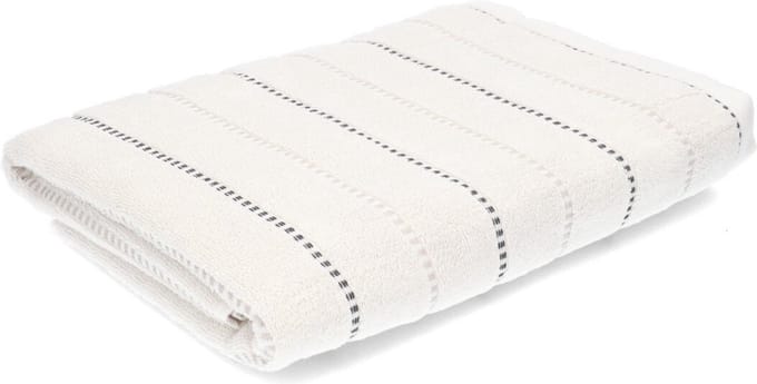 Lasa Home | Badhanddoek Stitch Gebroken Wit 70x140 cm