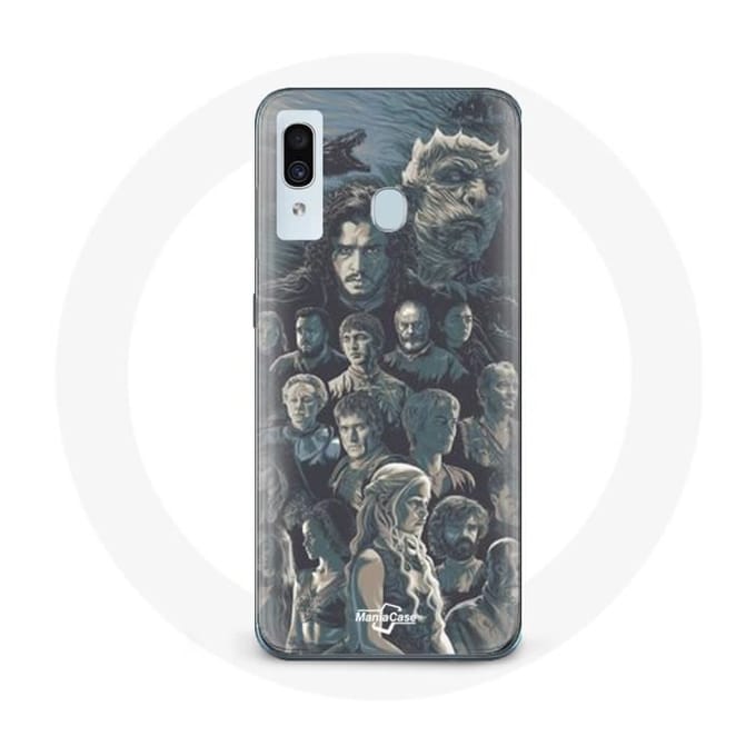 Coque - Game of Thrones - Samsung Galaxy A30 - Souple - Affiche Personnages - Gris gris