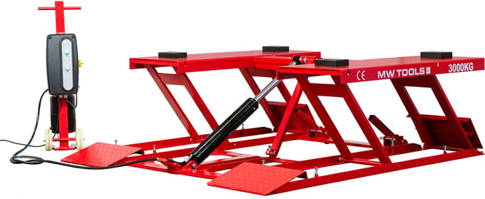 Mobiele schaarhefbrug 3T hefhoogte 620 mm 230 V MW Tools MSL302M
