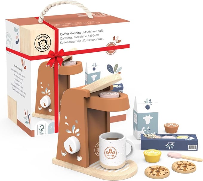 Houten Speelgoed Koffiemachine voor Kinderen
