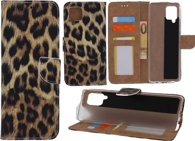 Bookcase Geschikt voor: Samsung Galaxy A42 - Luipaard - portemonnee hoesje