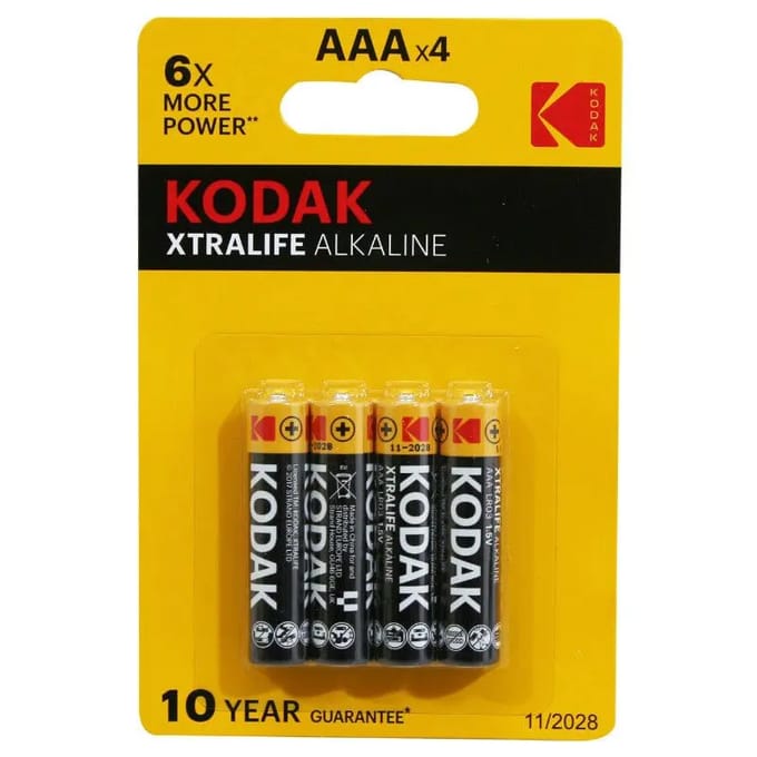 Set van 4 alkaline batterijen P2R Xtralife AAA