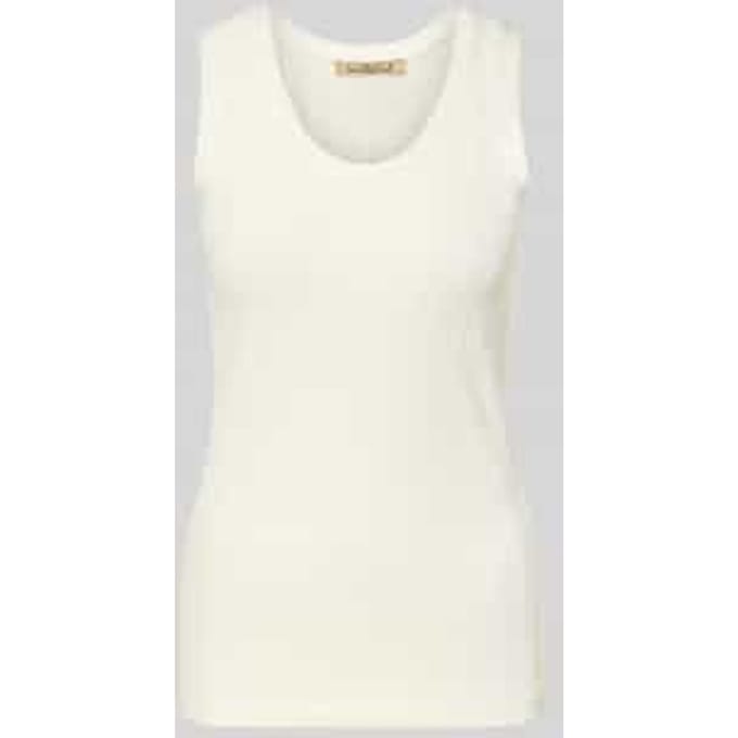 Top met bandjes en ronde hals, model 'Pointelle'