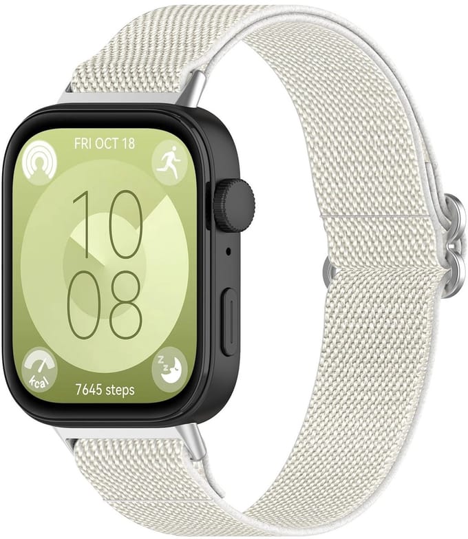 By Qubix - Elastische nylon band - Sterrenlicht - geschikt voor Huawei Watch Fit 5 / 4 / 3