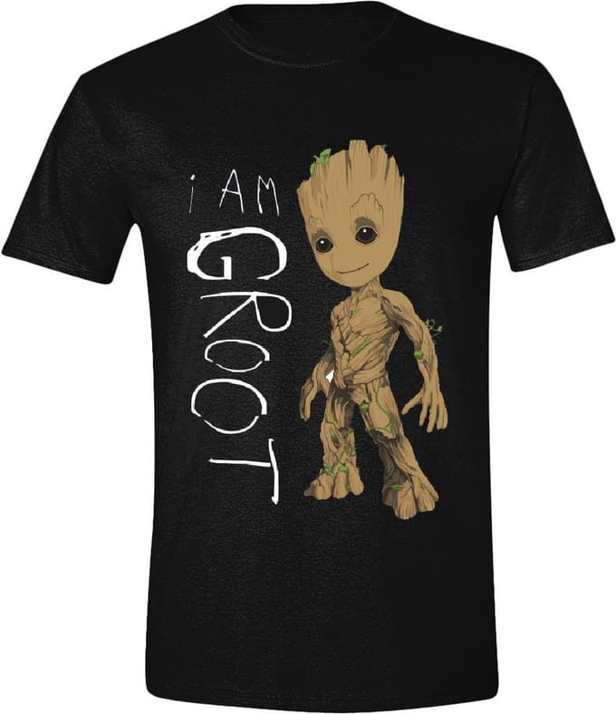 Guardians of the Galaxy - I Am Groot Scribbles Men T-Shirt - Black - L