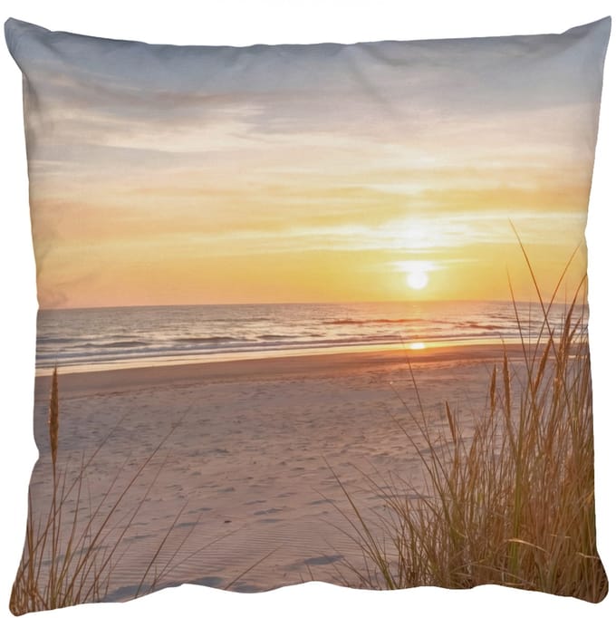 Sierkussens - Kussentjes Woonkamer - 45x45 cm - Zonsondergang - Duinen - Zee