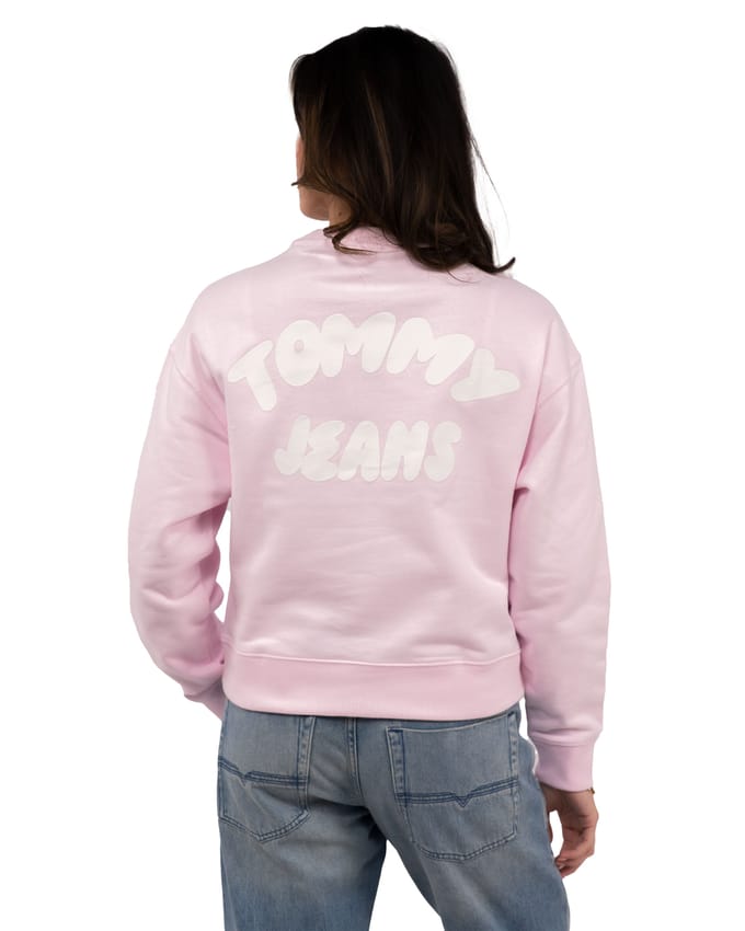 Boxy fit sweatshirt van puur katoen