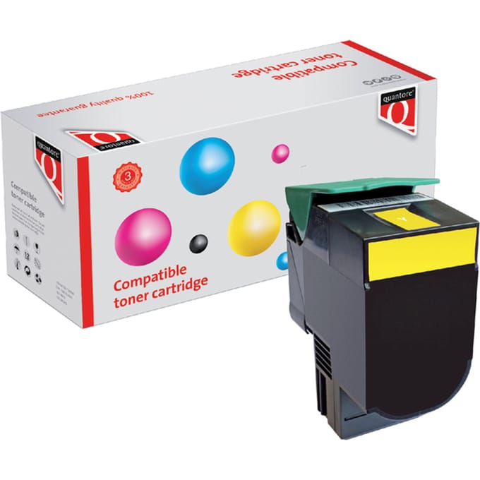 Tonercartridge Quantore alternatief tbv Lexmark C540H1YG geel