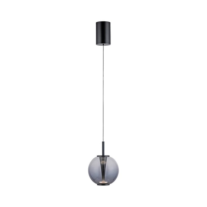LED hanglamp PURE Infinity, grijs/rookgrijs, Ø 18 cm, CCT