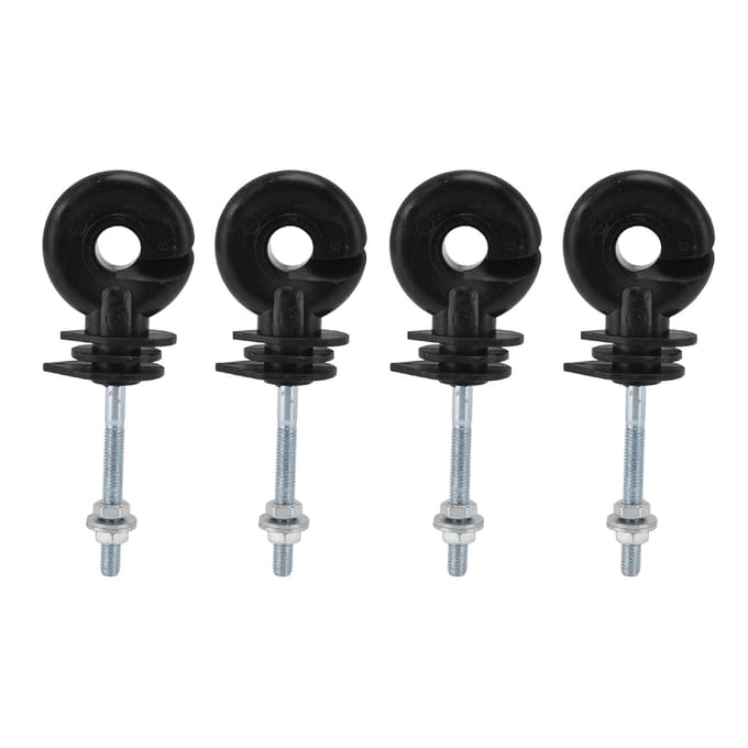 100 Set Isolateur Clôture Électrique Isolateur Poteau Fer Système Réseau Électrique Isolateur Clôture Élevage black