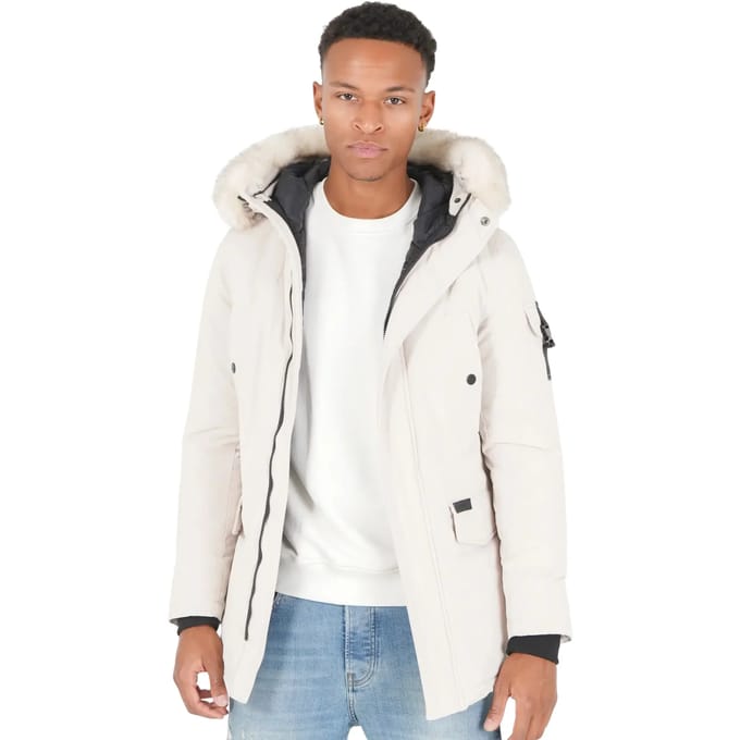 Waterafstotende parka met capuchon en bont Sixth June